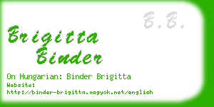 brigitta binder business card